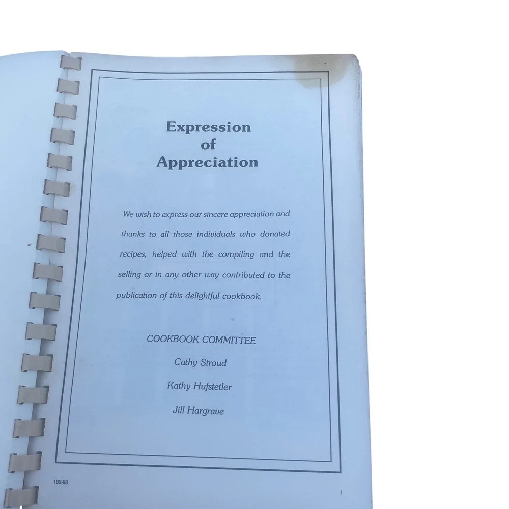 Vintage 1993 First Baptist‎ Church Wylie TX Community Cookbook southern cooking